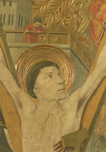 Męczeństwo św. Wincentego, fragment Wincentego na krzyżu