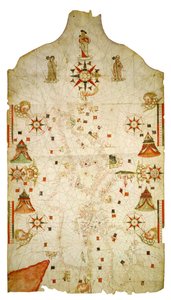 Mapa Morza Śródziemnego i Morza Czarnego, 1563 autorstwa Jaume Olives