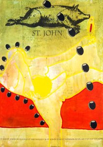 St. John, 2010 (mieszane media na papierze akwarelowym zamontowanym na panelu z przepisem na odwrocie)