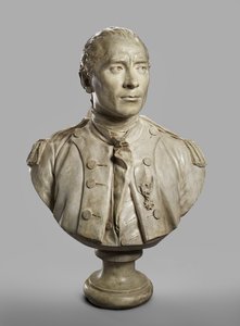 Popiersie portretowe Jana Pawła Jonesa, model 1780, odlew 1787-89 (tynk z farbą terakotową) autorstwa Jean Antoine Houdon