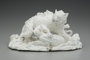 Polowanie na wilka, ok.1751 (porcelana z miękkiej pasty)