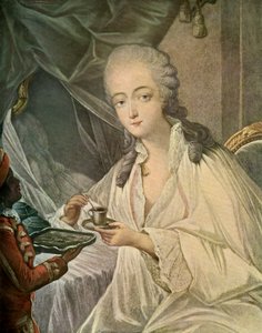 Madame Du Barry i strona Zamore, z "French Colour Prins of the XVIII". autorstwa Jean Baptiste Andre (after) Gautier Dagoty