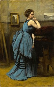 Pani w błękicie autorstwa Jean Baptiste Camille Corot