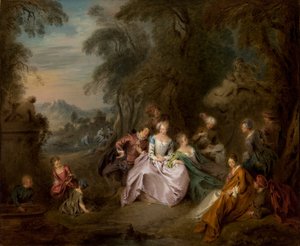 Odpoczywaj w parku autorstwa Jean-Baptiste Joseph Pater