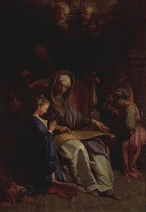 Św. Anna czytająca Zwój Dziewicy, ok. 1700 (olej na płótnie)