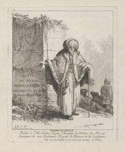 Kobieta z ludu, płyta pierwsza z „Różne ubrania ludów Północy” autorstwa Jean Baptiste Le Prince