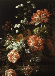 Martwa natura z bukietem kwiatów (olej na płótnie) autorstwa Jean Baptiste Monnoyer