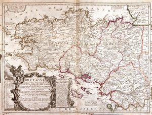 Bretania, wschodnie Pays-de-la-Loire, Francja autorstwa Jean Baptiste Nolin