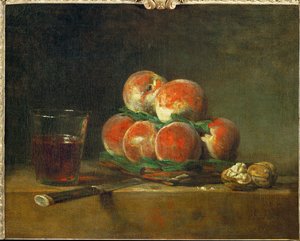 Panier de peches - koszyk z brzoskwiniami ...