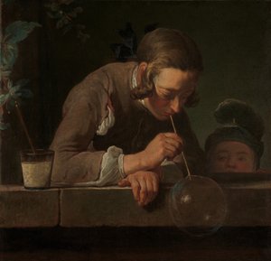 Bańki mydlane, ok. 1733-34 (olej na płótnie) autorstwa Jean Baptiste Simeon Chardin