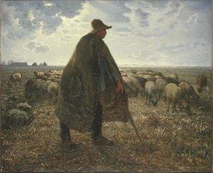 Pasterz pasący swoją trzodę autorstwa Jean-Francois Millet