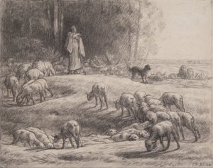 Pasterka autorstwa Jean-Francois Millet