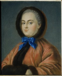 Zima. Portret księżniczki Darii Aleksiejewny Golicyny (1724-1798). (Zima. portret księżnej Darii Aleksiejewny Golicyny). Praca Jean Francois Samsois (aktywna połowa XVIII w.), pastel na tekturze autorstwa Jean Francois Samsois
