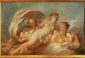 Trzy Gracje (obraz na płótnie) autorstwa Jean-Honore Fragonard