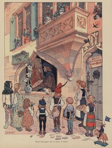 Martin Schongauer, alzacki malarz i grafik w swoim domu w Colmar