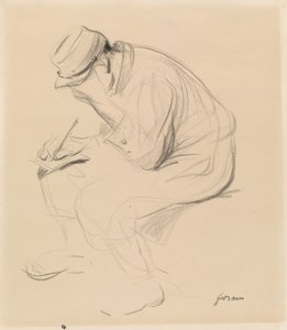 Le Poilu (Francuski żołnierz piszący do domu) autorstwa Jean-Louis Forain