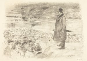 a) Scena strajku (trzecia tablica) (recto); b) Bez tytułu (verso)