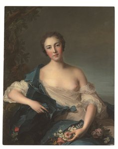 Portret kobiety jako Flora autorstwa Jean Marc Nattier