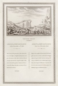 Zdobycie fortu Gawilghur przez Brytyjczyków pod dowództwem Artura Wellesleya, II wojna Anglo-Marashtra, Indie autorstwa Jean (after) Duplessi Bertaux