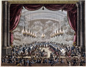 Rewolucja francuska: bankiet strażników w Paryżu, ok. 1750-1800 (ryc.) autorstwa Jean (after) Duplessis Bertaux