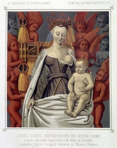 Agnes Sorel (1422-1450) (Pani Beaute sur Marne) (Beaute-sur-Marne) reprezentowana w Notre Dame