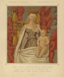 Agnes Sorel jako Madonna Lactans (chromolitho)