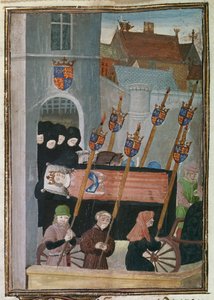 Jean Froissart, Chronicles („Harley Froissart”) Przez Froissart, Jean. Pogrzeb Ryszarda II, Lipsk; Stuttgart