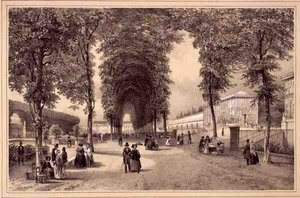 A View of the Jardins des Plantes, wydana przez Auguste Bry (lito) autorstwa Jean (after) Jacottet