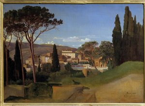 Widok na rzymską willę Obraz Achillesa J. Benouville (1815-1891) 1844 Nd. 0,51 x 0,72 m Paryż, musee d