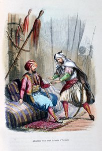 Abdullah otrzymany w namiocie Ibrahima Paszy, 1818, c1847