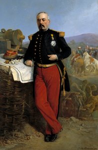 Achille Bazaine (181-1888) marszałek Imperium w 1864 r.: portret Francois Achille Bazaine (Francois-Achille) reprezentujący dowódcę francuskich sił ekspedycyjnych w Meksyku w latach 1863-1867, Obraz Jeana Adolphe
