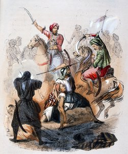 Ibrahim Pasza (1789-1848) na polu bitwy podczas kampanii przeciwko wahhabitom autorstwa Jean Adolphe Beauce