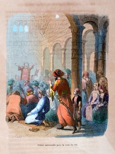 Powszechna modlitwa o zalanie Nilu, Egipt, ok. 1847 r.