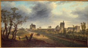 Widok zamku Vincennes Obraz Adriena Guigneta (1816-1854) autorstwa Jean Adrien Guignet