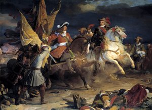 Bitwa pod Villaviciosa wygrana przez marechalskiego księcia Vendome nad hrabią Stahremberg w dniu 10.12.1710. Bitwa pod Villaviciosa miała miejsce podczas wojny o sukcesję hiszpańską i przeciwstawiła się armiom hiszpańskim i francuskim krajom Austrii,