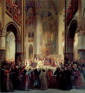 Stany Generalne Paryża, 1328, połowa XIX wieku. autorstwa Jean Alaux