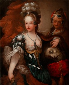 Judyta z głową Holofernesa (Judyta z głową Holofernesa) - Obraz Alexisa Grimou (1678-1733), olej na płótnie, połowa XVIII wieku (88x72 cm) - Muzeum Pałac w Wilanowie, Warszawa (Polska)