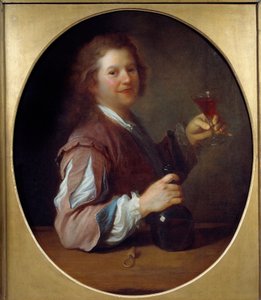Portret artysty w pijaku Obraz Jeana Alexisa Grimou (1680-1740) 1724 nd. 1x0,85 m²