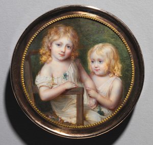Portret dzieci artystów Emmy i Pawła, ok. godz. 1795.