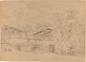 Alpejska wioska latem