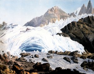 Chamonix: źródło Arveyron, ok. 1800 (grawerowanie)