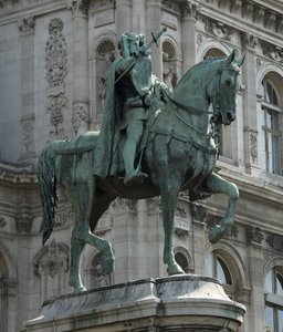 Pomnik konny prevota kupców paryskich Etienne Marcel autorstwa Jean Antoine Marie Idrac
