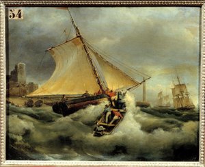 Zły czas. Obraz Theodore Gudin (1802-1880) autorstwa Jean Antoine Theodore Gudin