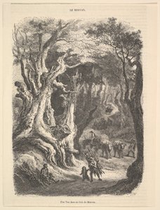 Widok w lesie Morvan, 1837-66. autorstwa Jean Antoine Watteau