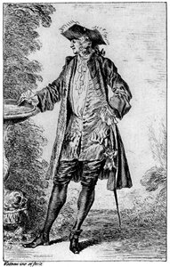 Rysunek, c1700-1720, 1924 autorstwa Jean Antoine Watteau