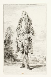 Pan, ręka w kamizelce autorstwa Jean Antoine Watteau