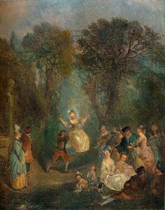 Escarpolette, c1710 autorstwa Jean Antoine Watteau