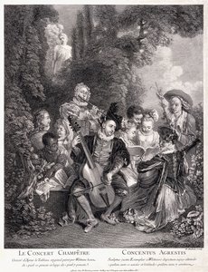 Koncert wiejski, 1735 autorstwa Jean Antoine Watteau