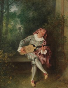 Mezzetin, ca. 1718-20. autorstwa Jean Antoine Watteau