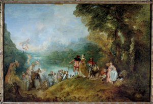 Pielgrzymka na wyspę Cythera (wejście na Cytherę) autorstwa Jean Antoine Watteau